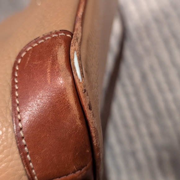 Dooney & Bourke Brown and Tan Leather Crossbody Bag - Picture 6 of 12